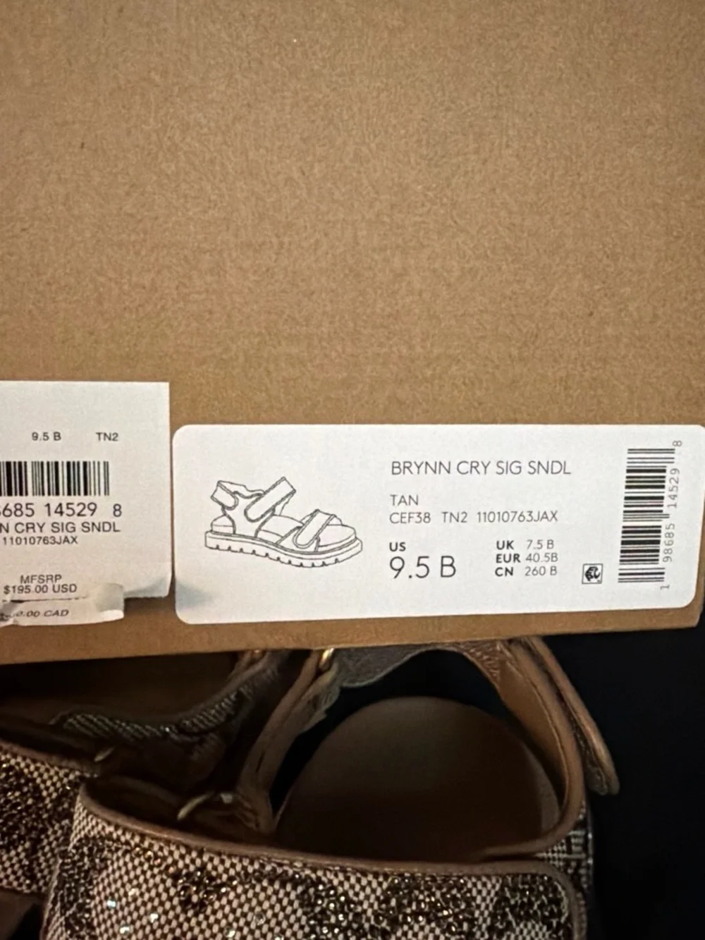 Coach Signature Logo Tan Platform Sandals